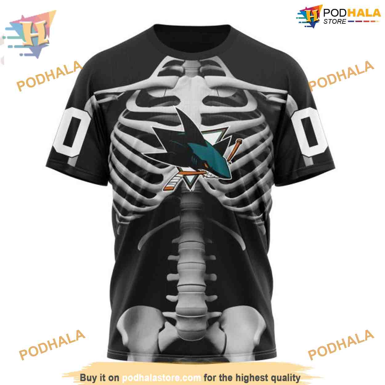 Custom NHL San Jose Sharks Hoodie 3D, Skeleton Costume For Halloween Shirt Custom NHL San Jose Sharks Hoodie 3D, Skeleton Costume For Halloween Shirt