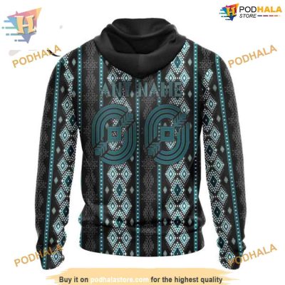 Custom NHL San Jose Sharks Hoodie 3D, Skull Native Design Shirt