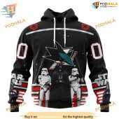 Custom NHL San Jose Sharks Hoodie 3D, Star Wars Design May The 4th Be With You Shirt