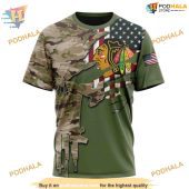 Custom Name And Number Camo Skull Design Nhl Chicago Blackhawks Hoodie 3d 3.jpg - demo10