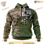 Custom Name And Number Camo Skull Design Nhl Los Angeles Kings Hoodie 3d 1.jpg - demo10