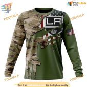 Custom Name And Number Camo Skull Design Nhl Los Angeles Kings Hoodie 3d 3.jpg - demo10
