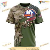 Custom Name And Number Camo Skull Design Nhl New York Islanders Hoodie 3d 3.jpg - demo10