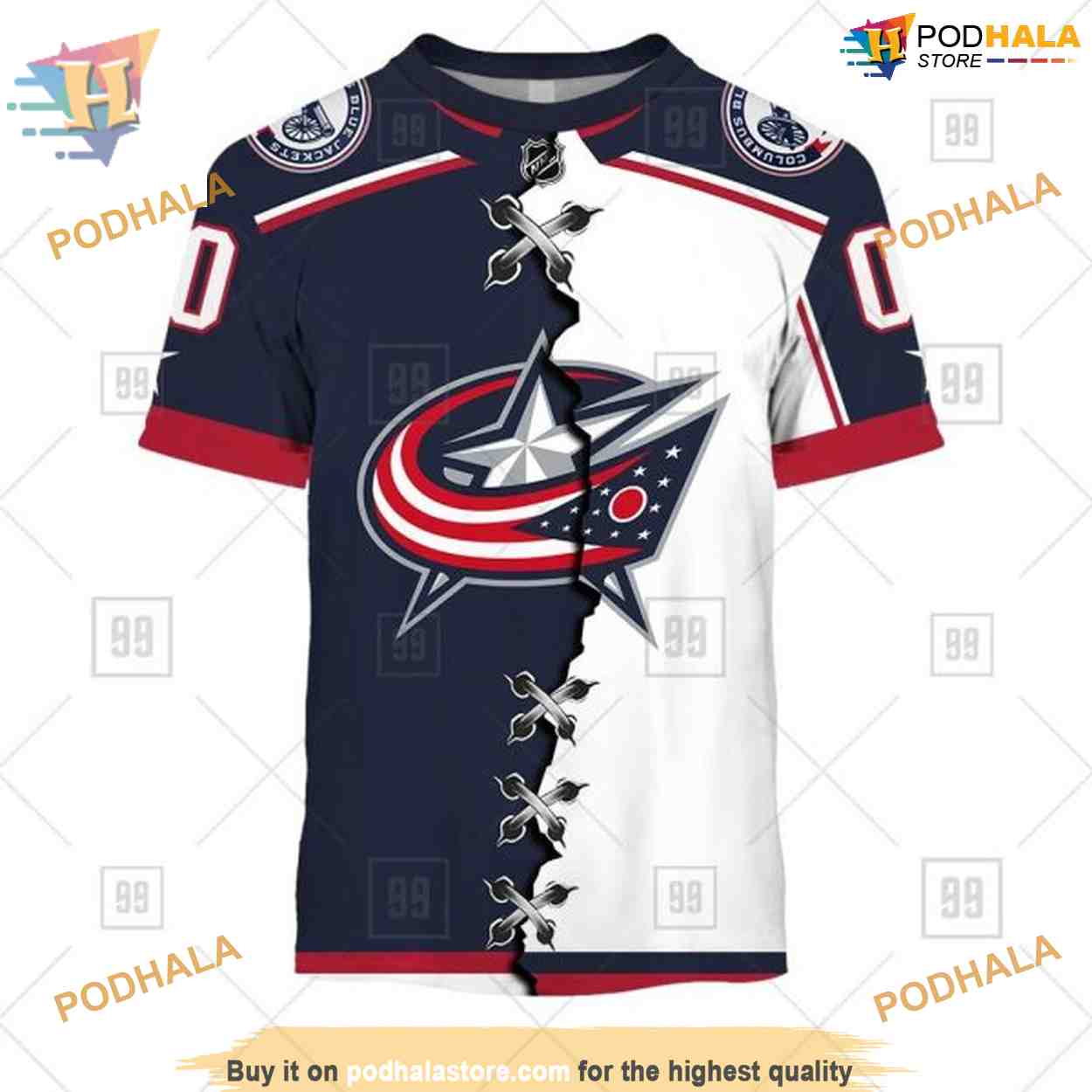 Custom Name And Number Mix Jersey 2023 NHL Columbus Blue Jackets Hoodie 3D Custom Name And Number Mix Jersey 2023 NHL Columbus Blue Jackets Hoodie 3D