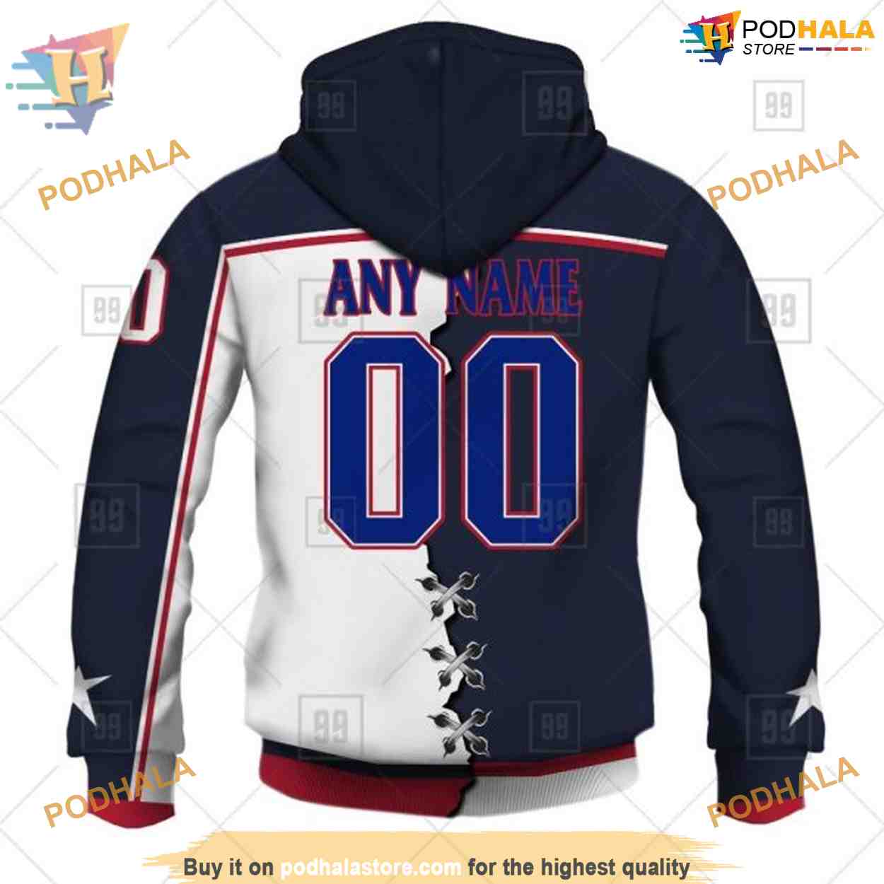 Custom Name And Number Mix Jersey 2023 NHL Columbus Blue Jackets Hoodie 3D Custom Name And Number Mix Jersey 2023 NHL Columbus Blue Jackets Hoodie 3D
