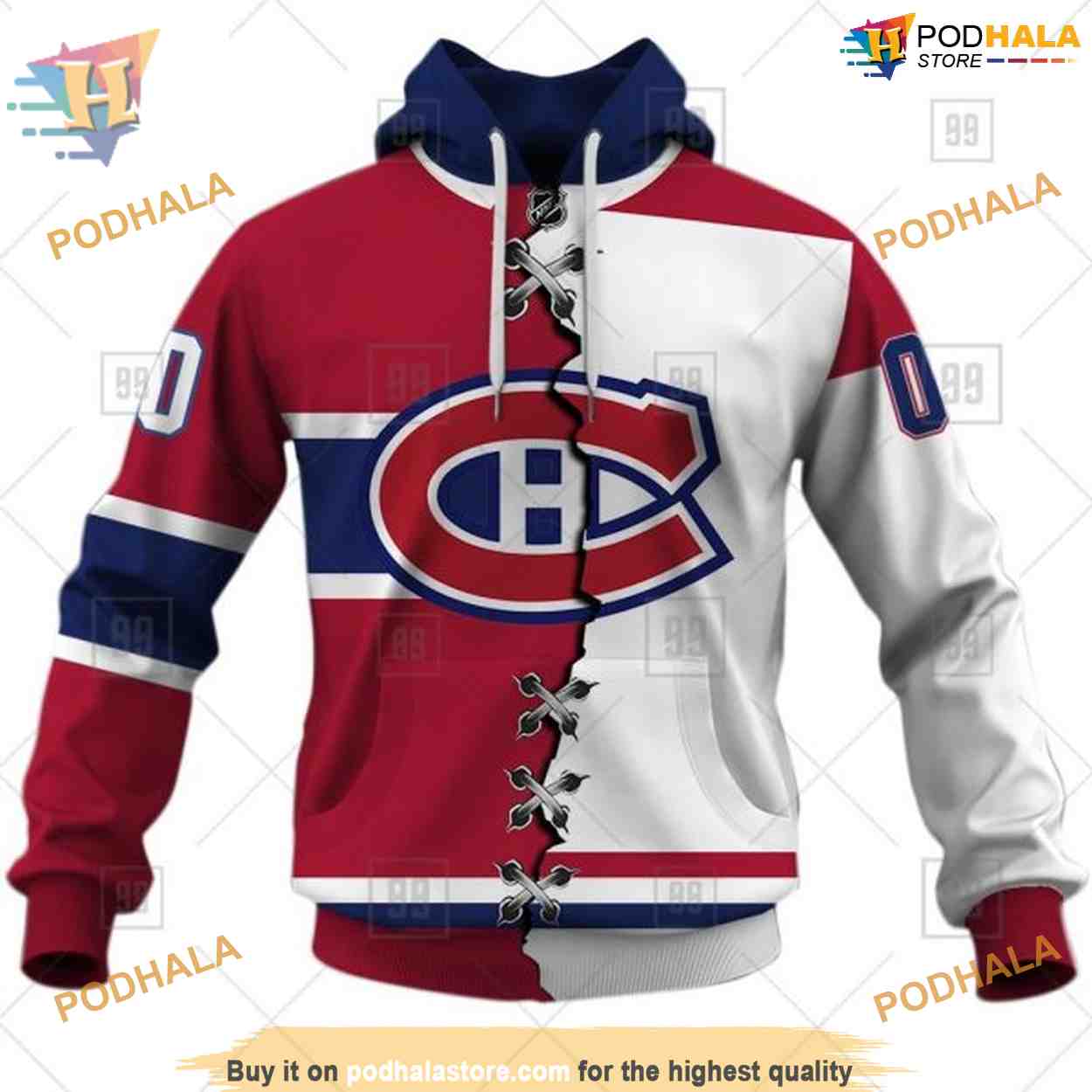 Custom Name And Number Mix Jersey 2023 NHL Montreal Canadiens Hoodie 3D Custom Name And Number Mix Jersey 2023 NHL Montreal Canadiens Hoodie 3D