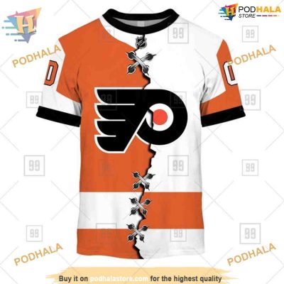 Custom Name And Number Mix Jersey 2023 NHL Philadelphia Flyers Hoodie 3D