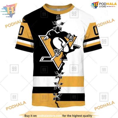 Custom Name And Number Mix Jersey 2023 NHL Pittsburgh Penguins Hoodie 3D