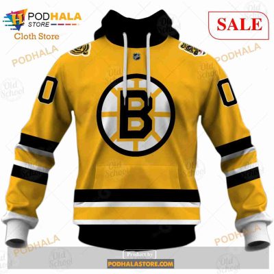 Custom Name And Number NHL Boston Bruins Sweatshirt Hoodie 3D