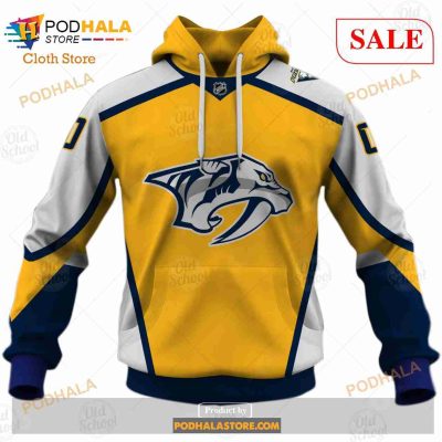 Custom Name And Number NHL Nashville Predators Sweatshirt Hoodie 3D