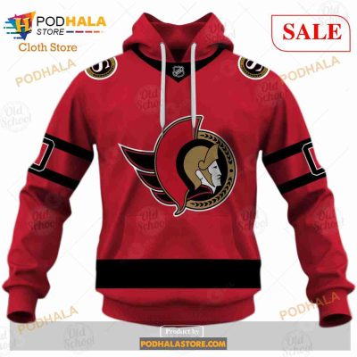 Custom Name And Number NHL Ottawa Senators Sweatshirt Hoodie 3D