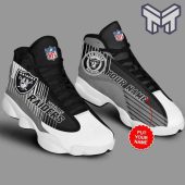 Custom Name Las Vegas Raiders Fans Sport Shoes NFL Jordan13 Shoes