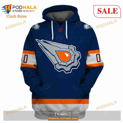 Custom Name & Number NHL Reverse Retro Edmonton Oilers Shirt Hoodie 3D