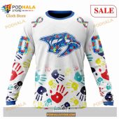 Custom Nashville Predators Autism Awareness Design Nhl Hoodie 3d 4.jpg - demo10