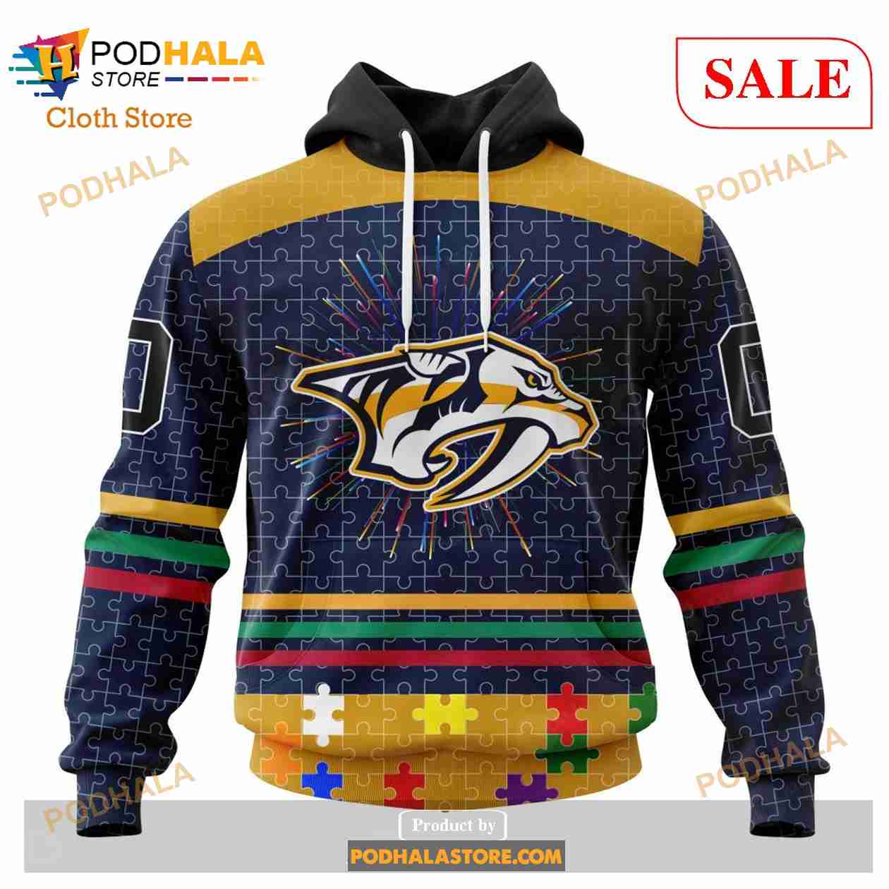 Custom Nashville Predators Fearless Aganst Autism Sweatshirt NHL Hoodie 3D Custom Nashville Predators Fearless Aganst Autism Sweatshirt NHL Hoodie 3D
