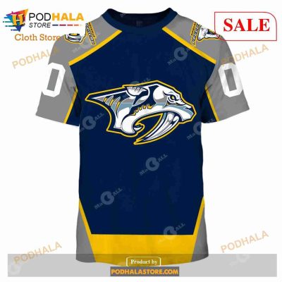 Custom Nashville Predators Throwback Vintage NHL Hockey Shirt Hoodie 3D