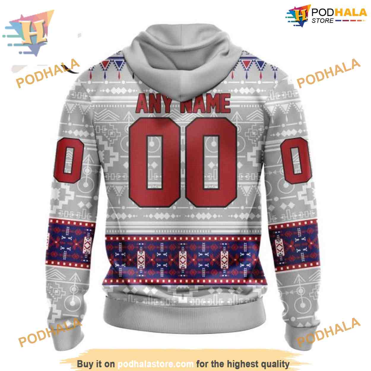 Custom Native Design NHL Montreal Canadiens Hoodie 3D Custom Native Design NHL Montreal Canadiens Hoodie 3D