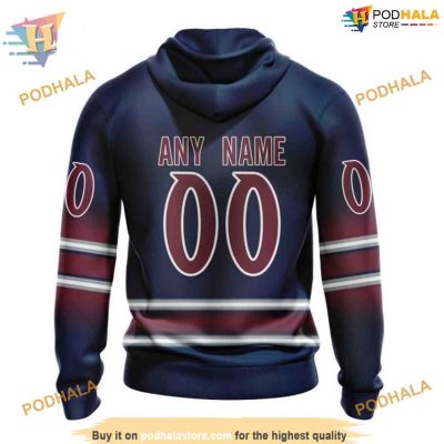 Custom New Gradient Series Concept NHL Colorado Avalanche Hoodie 3D