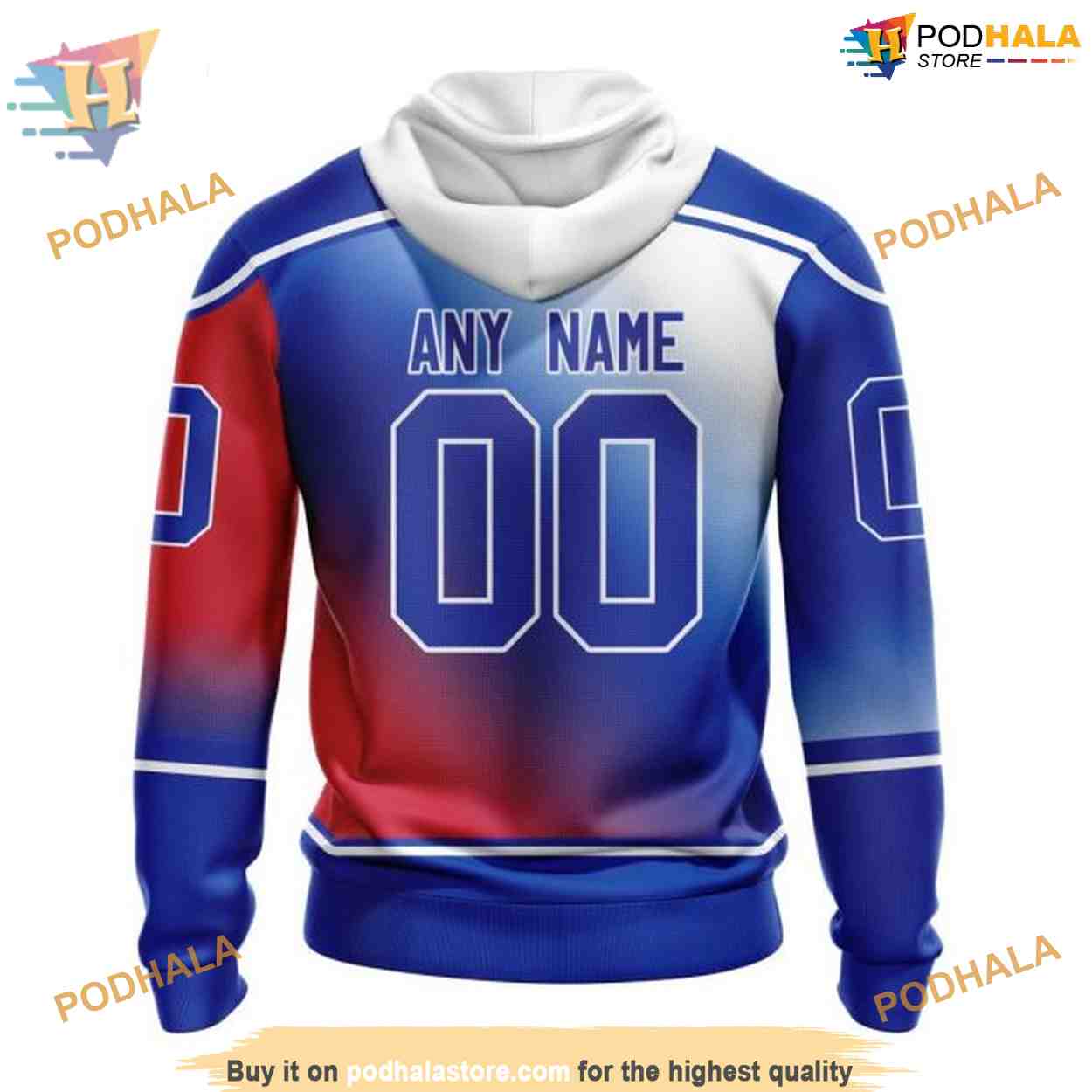 Custom New Gradient Series Concept NHL New York Rangers Hoodie 3D Custom New Gradient Series Concept NHL New York Rangers Hoodie 3D