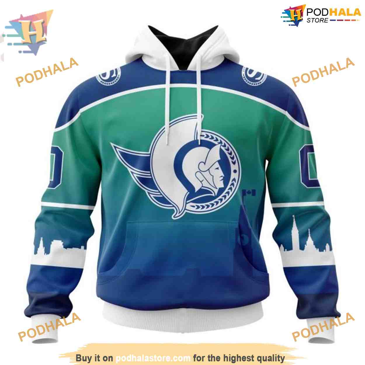 Custom New Gradient Series Concept NHL Ottawa Senators Hoodie 3D Custom New Gradient Series Concept NHL Ottawa Senators Hoodie 3D