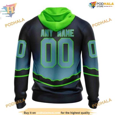 Custom New Gradient Series Concept NHL Seattle Kraken Hoodie 3D