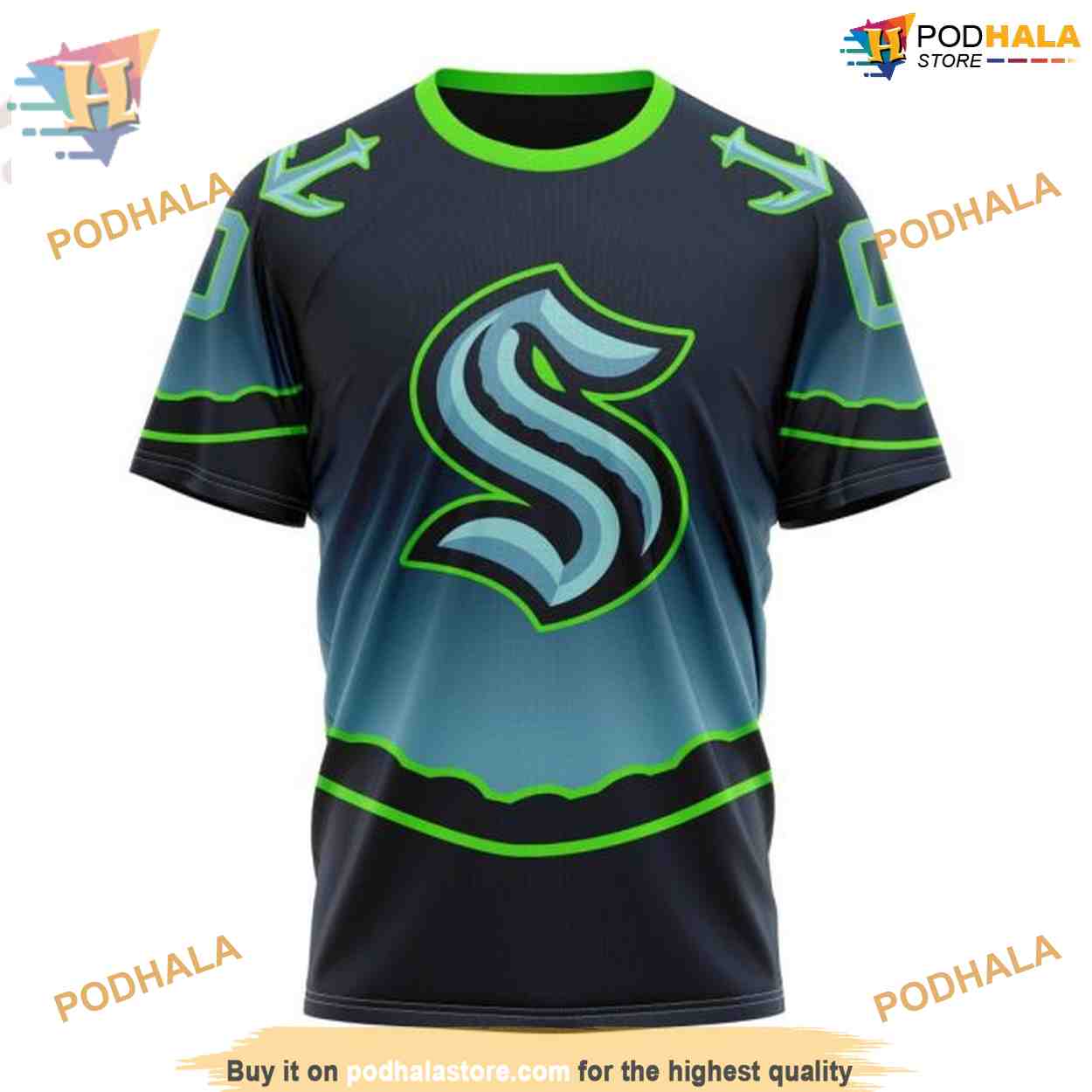 Custom New Gradient Series Concept NHL Seattle Kraken Hoodie 3D Custom New Gradient Series Concept NHL Seattle Kraken Hoodie 3D