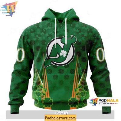 Custom New Jersey Devils 3D Hoodie for St Patricks Day Festivities