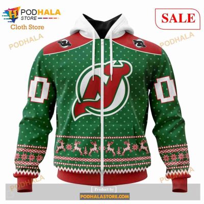 Custom New Jersey Devils Christmas Apparel Sweatshirt NHL Hoodie 3D