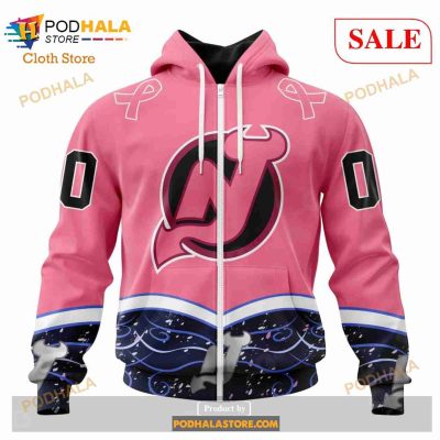 Custom New Jersey Devils Fights Cancer Sweatshirt NHL Hoodie 3D