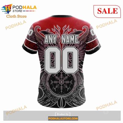 Custom New Jersey Devils Norse Viking Symbols Sweatshirt NHL Hoodie 3D