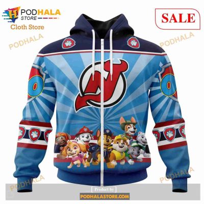 Custom New Jersey Devils Paw Patrol Sweatshirt NHL Hoodie 3D