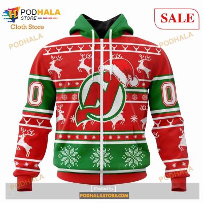 Custom New Jersey Devils Unisex Christmas Sweatshirt NHL Hoodie 3D Merch