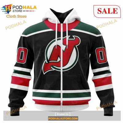 Custom New Jersey Devils Unisex With Retro Concepts Sweatshirt NHL Hoodie 3D