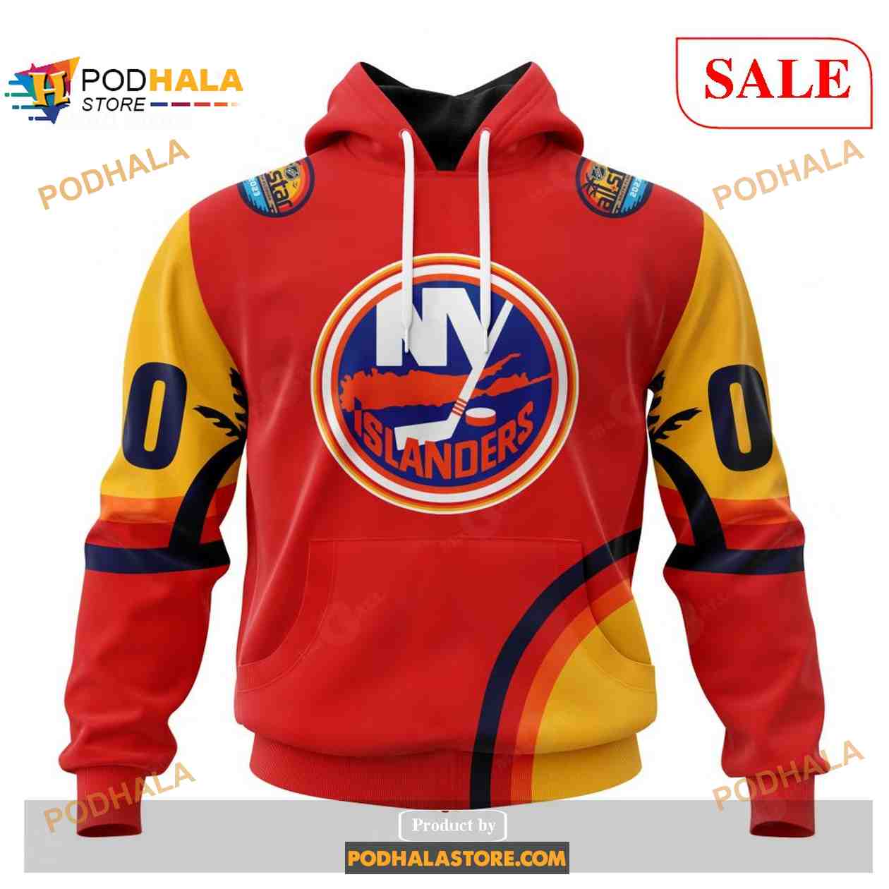 Custom New York Islanders ALL Star Sunset NHL 3D Shirt 3D Hoodie Custom New York Islanders ALL Star Sunset NHL 3D Shirt 3D Hoodie
