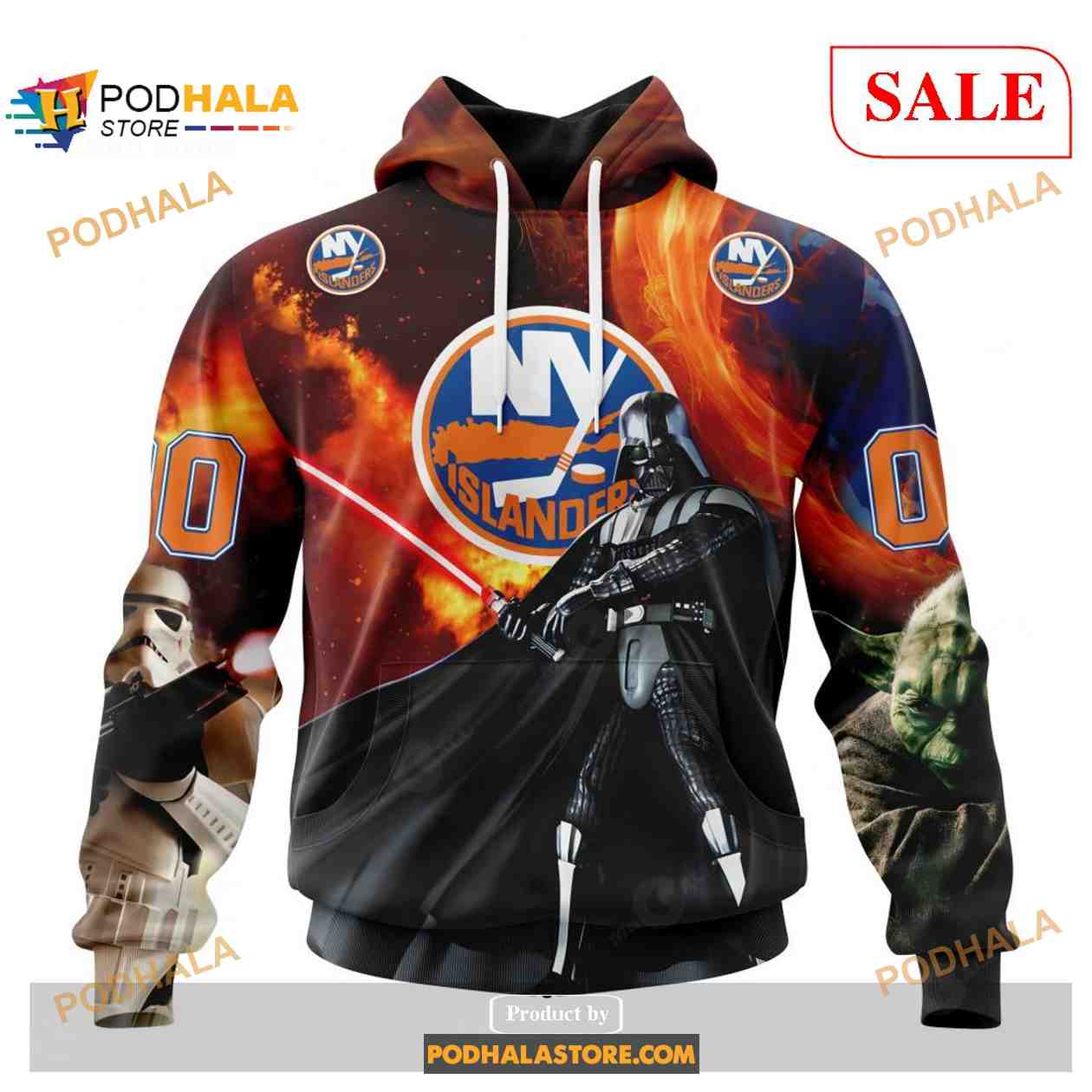 Custom New York Islanders Design X Star War NHL 3D Shirt 3D Hoodie Custom New York Islanders Design X Star War NHL 3D Shirt 3D Hoodie