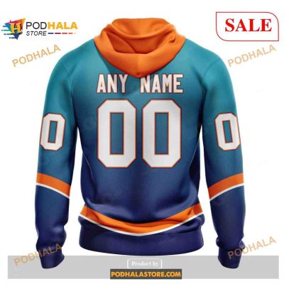 Custom New York Islanders Retro Gradient Design NHL 3D Shirt 3D Hoodie