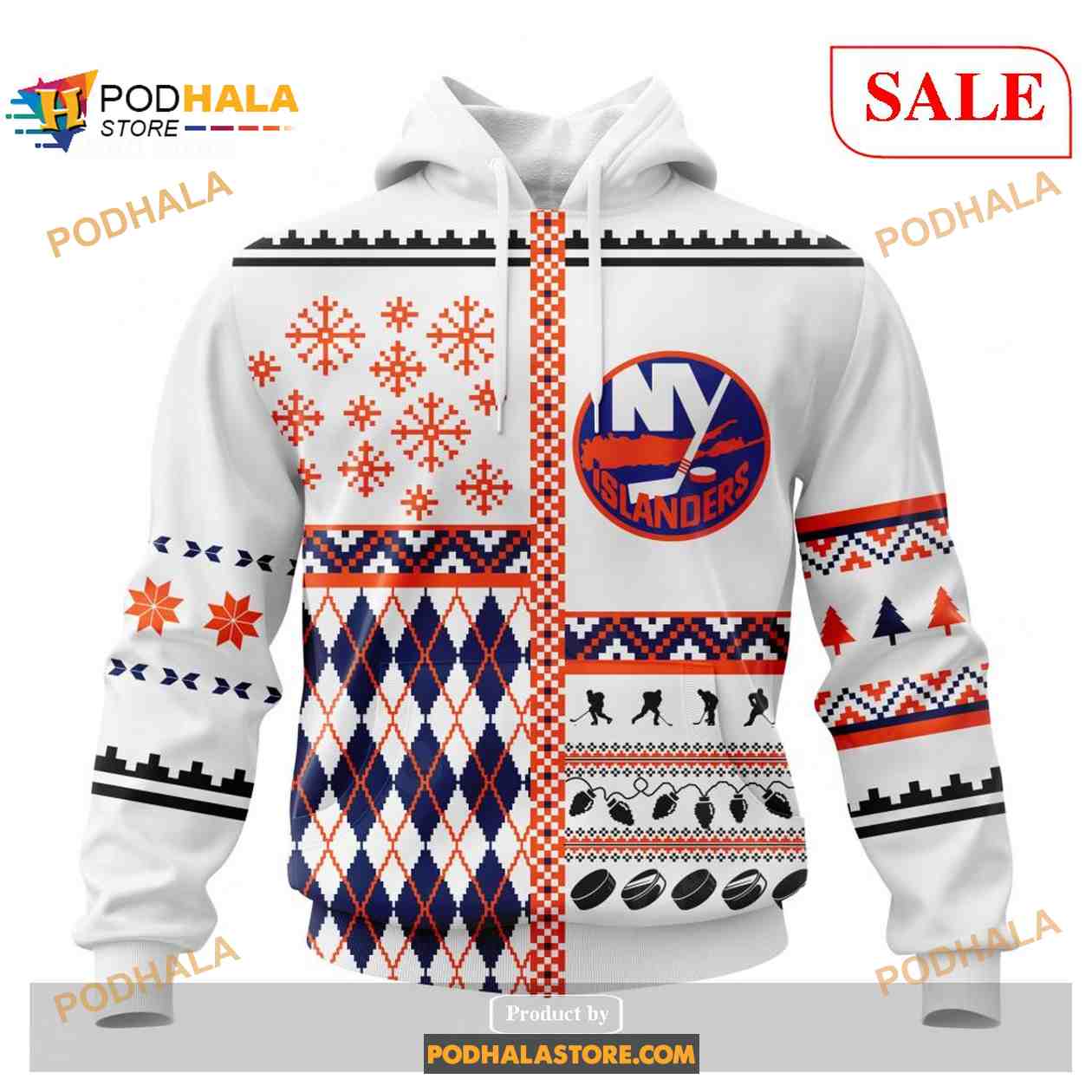 Custom New York Islanders Unisex Christmas NHL 3D Shirt 3D Hoodie Custom New York Islanders Unisex Christmas NHL 3D Shirt 3D Hoodie