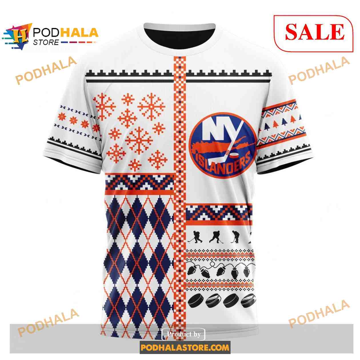 Custom New York Islanders Unisex Christmas NHL 3D Shirt 3D Hoodie Custom New York Islanders Unisex Christmas NHL 3D Shirt 3D Hoodie