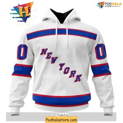 Custom New York Rangers 3D Hoodie with Name and Number for Hockey Fans