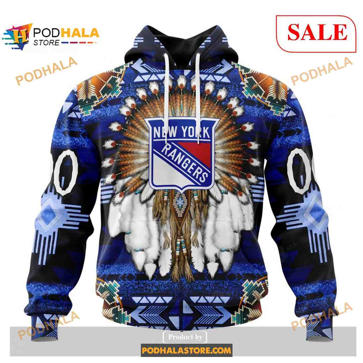 Custom New York Rangers Native Costume NHL Shirt Hoodie 3D Custom New York Rangers Native Costume NHL Shirt Hoodie 3D
