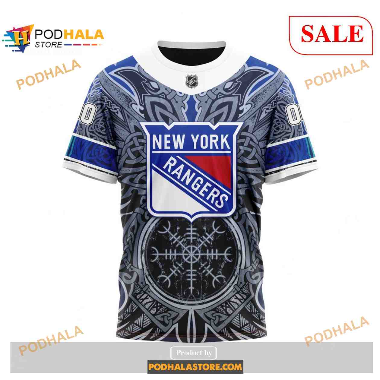 Custom New York Rangers Norse Viking Symbols NHL Shirt Hoodie 3D Custom New York Rangers Norse Viking Symbols NHL Shirt Hoodie 3D