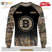 Custom Nhl Boston Bruins Hunting Camouflage Design Hoodie Sweatshirt Shirt 3d 4.jpg - demo10
