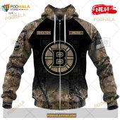 Custom Nhl Boston Bruins Hunting Camouflage Design Hoodie Sweatshirt Shirt 3d 5.jpg - demo10