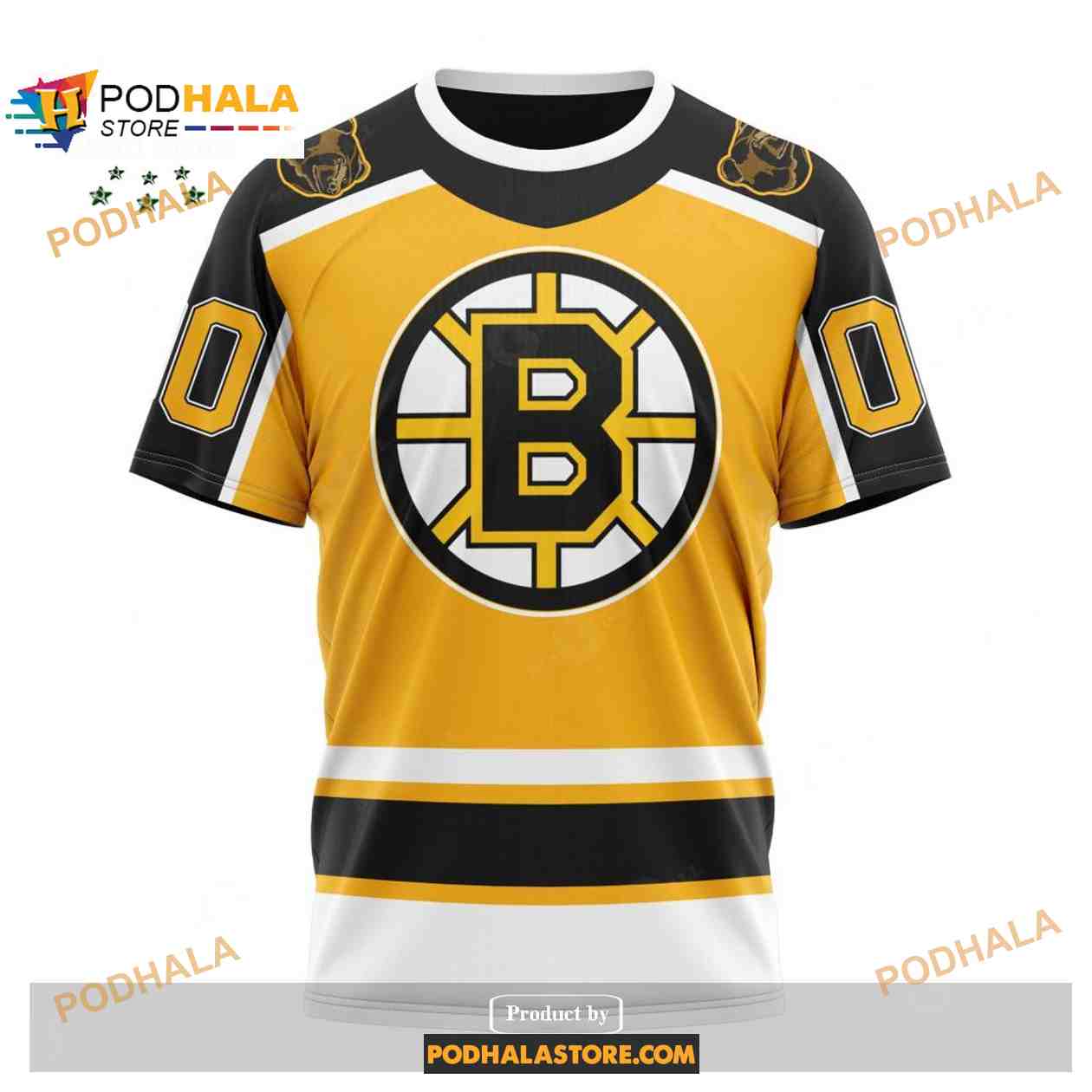 Custom NHL Boston Bruins Reverse Retro Redesign Shirt Hoodie 3D Custom NHL Boston Bruins Reverse Retro Redesign Shirt Hoodie 3D