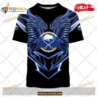 Custom NHL Buffalo Sabres Dragon Design Shirt Hoodie 3D