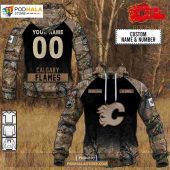 Custom Nhl Calgary Flames Hunting Camouflage Design Hoodie Sweatshirt Shirt 3d 1.jpg - demo10