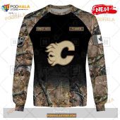 Custom Nhl Calgary Flames Hunting Camouflage Design Hoodie Sweatshirt Shirt 3d 4.jpg - demo10