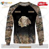 Custom Nhl Chicago Blackhawks Hunting Camouflage Design Hoodie Sweatshirt Shirt 3d 4.jpg - demo10
