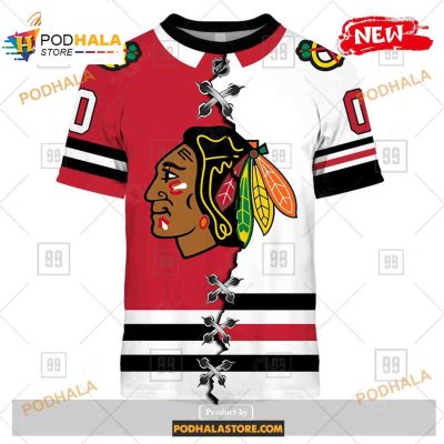 Custom NHL Chicago Blackhawks Mix Color Jersey 2023 Shirt Hoodie 3D