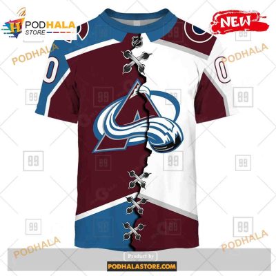 Custom NHL Colorado Avalanche Mix Color Jersey 2023 Shirt Hoodie 3D